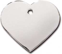 TAG HEART LRG SILVER