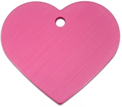 TAG HEART LRG PINK