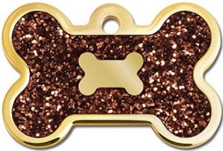 GOLD BROWN BONE TAG