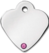 HEART SM PINK STONE