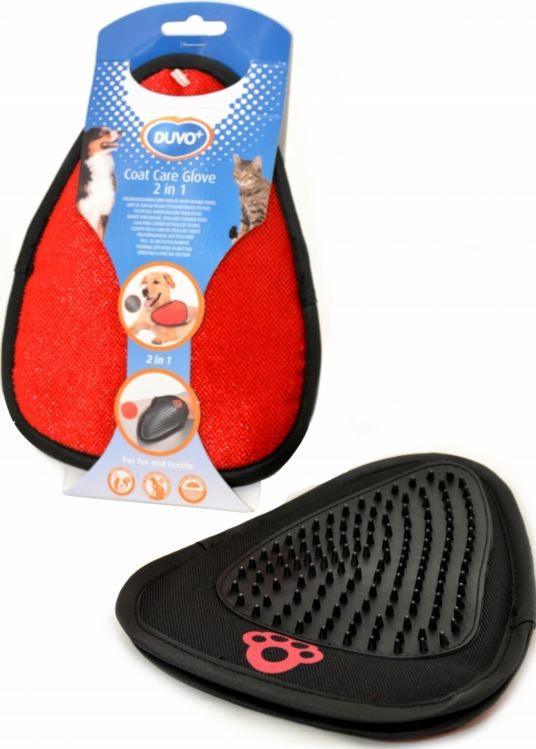 COAT CARE GLOVE 2 IN 1 BLACK/RED