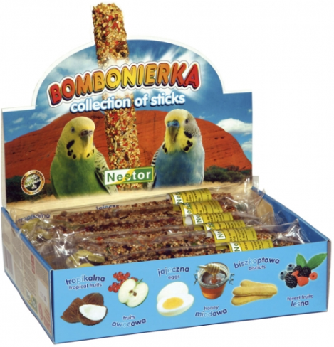 12x BUDGIE STICKS BOX MIX 510G