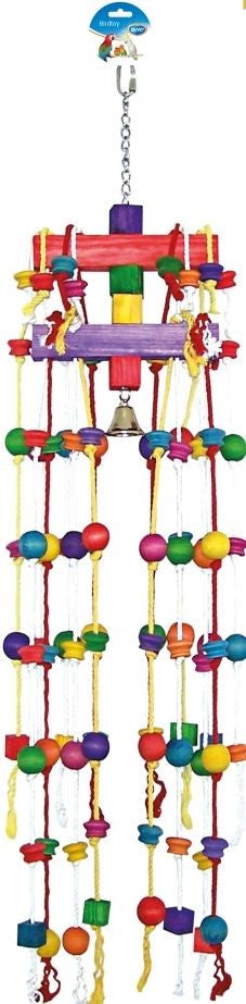 PARROT TOY WOODEN CUBES HARLEKIN