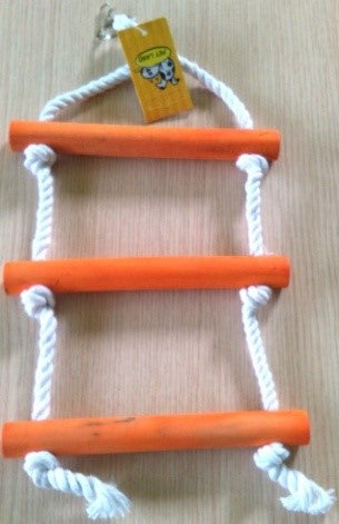 ИГРУШКА ПТИЦА ВЕРЕВКА И ДЕРЕВЯННАЯ ЛЕСТНИЦА