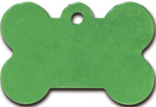 BONE SHAPE GREEN ID TAG