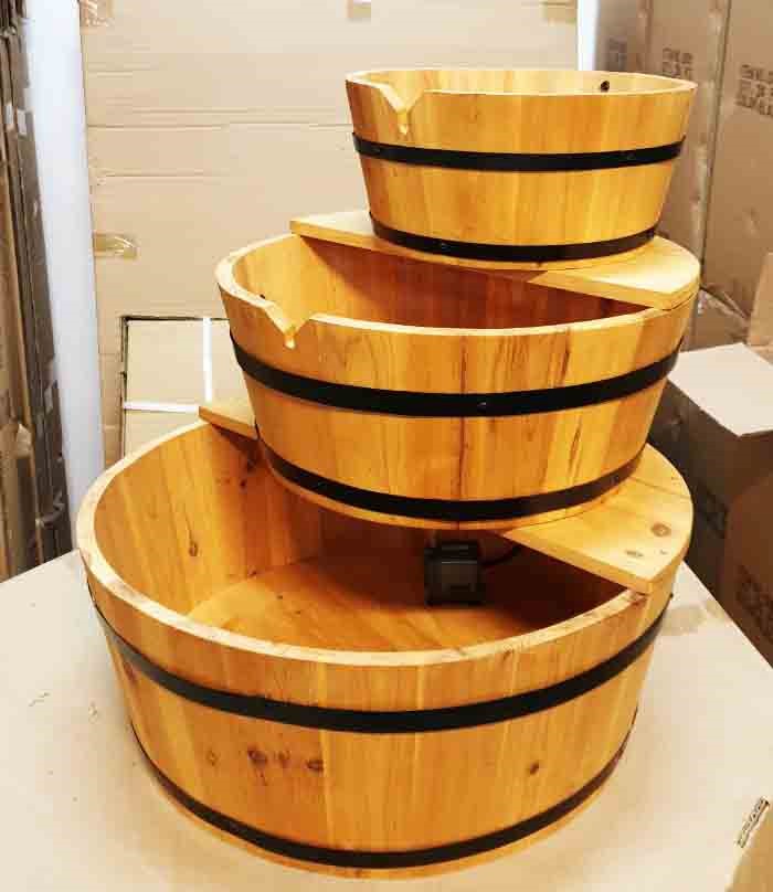 WOODEN BARREL WATERFALL
