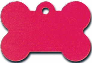 BONE SHAPE RED ID TAG
