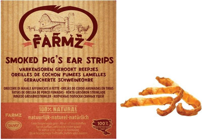 FARMZ PIGS EARS SMOKED STRIPS 250G