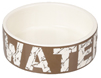 BOWL DOG KYRA CERAMIC TAUPE/WHITE