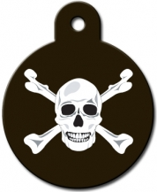 TAG CIRCLE LRG SKULL