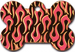 TAG BONE LRG FLAMES