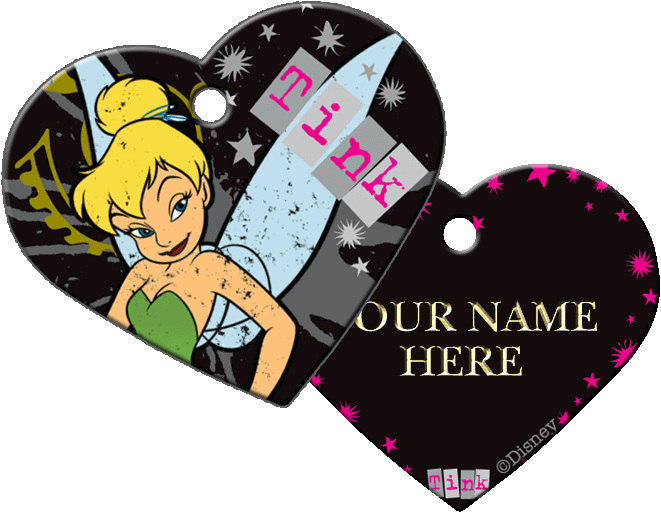 TAG HEART LRG TINKERBELL