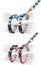 НАБОР ДЛЯ ПРОГУЛОК "КОТЕНОК" FISH BONES СМЕШАННЫЕ ЦВЕТА