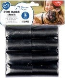 POO BAGS CLASSIC BLACK 8x ROLL OF 20xBAGS