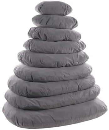 ПОДУШКА FELDA ОВАЛЬНАЯ ТЕМНО-СЕРАЯ С МОЛНИЕЙ