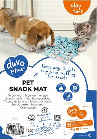 PET SNACK MAT BLUE/GREY 35x35cm