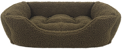 GREEN PILE FLEECE BED