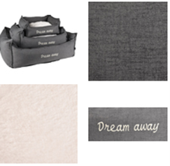 BASKET DREAM AWAY RECTANGULAR + ZIPPER GREY