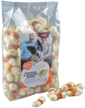 CHICKEN & RAWHIDE SMALL BONES 1000G