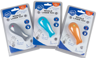 WHALE LASER CAT TOY MIXED COLORS