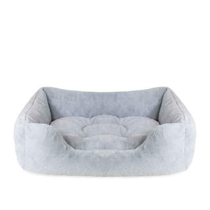 FUR BLUE BOX BED