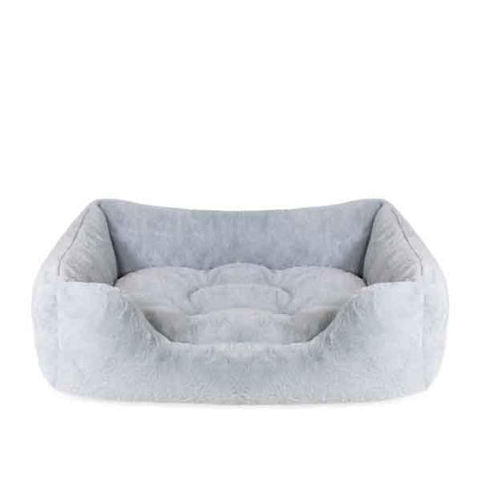 FUR BLUE BOX BED