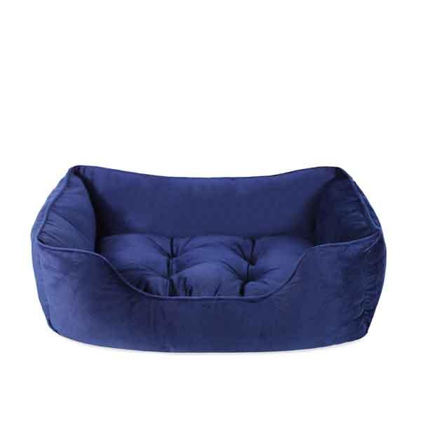 VELVET NAVY BOX BED