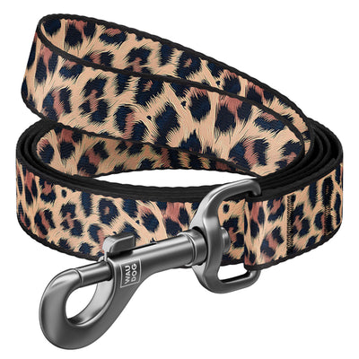 WAUDOG NYLON DOG LEASH LEOPARD