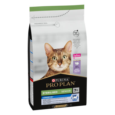 PRO PLAN STERILIZED SENIOR LONGEVIS 7+ WITH TURKEY 1.5KG