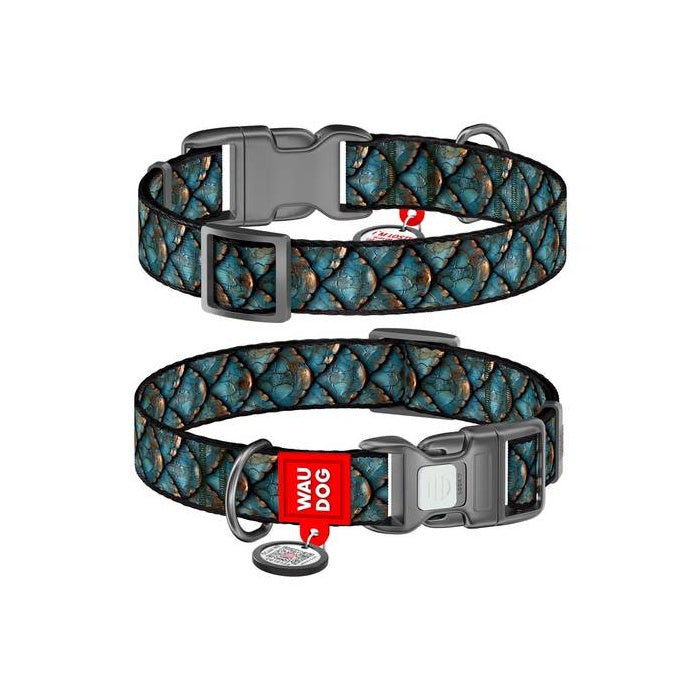 WOWDOG NYLON DOG COLLAR WITH QR-PASSPORT SCALES