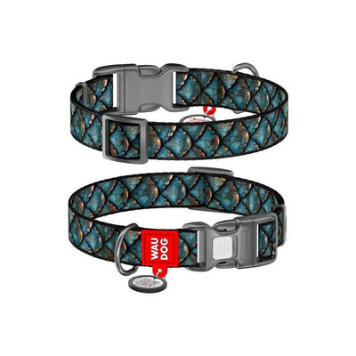 WOWDOG NYLON DOG COLLAR WITH QR-PASSPORT SCALES