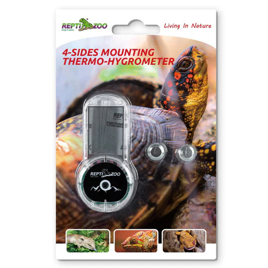 REPTIZOO 4-SIDE MOUNTING THERMO-HYGROMETER