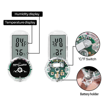 REPTIZOO 4-SIDE MOUNTING THERMO-HYGROMETER