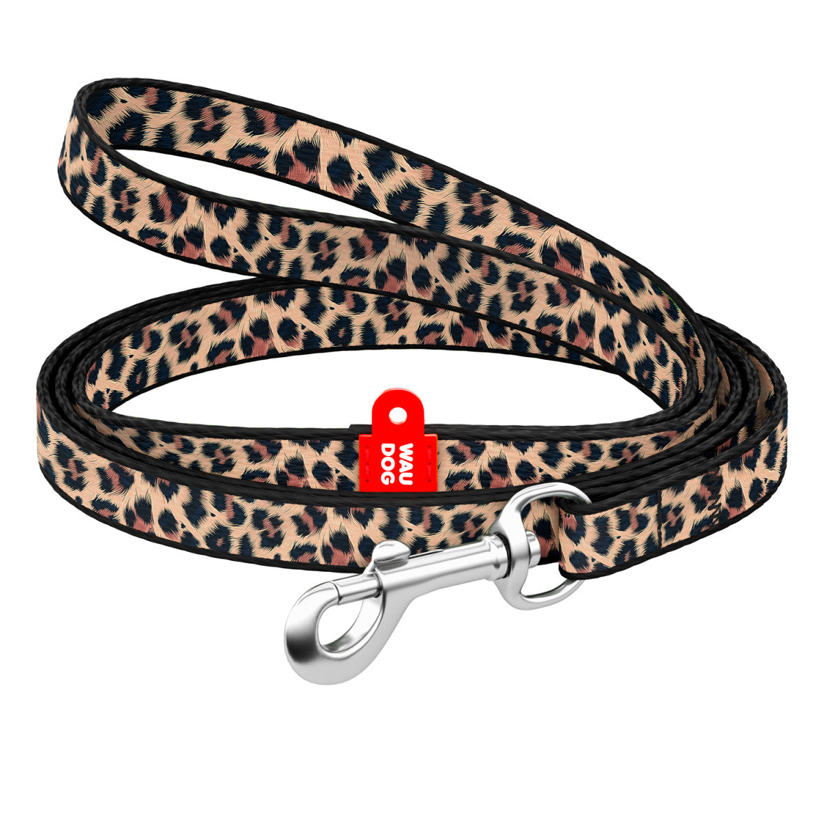 WAUDOG NYLON DOG LEASH LEOPARD