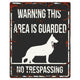 BEWARE OF DOG SIGN GERMAN SHEPHERD BLACK