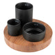 IGGY – ENRICHED FOOD TRAY WITH 3 LEVELS BLACK