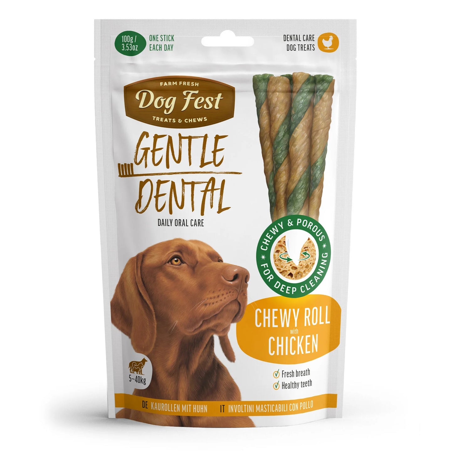 DENTAL CHEWY ROLL FOR DOGS 100G