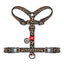 WAUDOG NYLON DOG H-HARNESS WITH QR-PASSPORT, LEOPARD DESIGN PLASTIC FASTEX