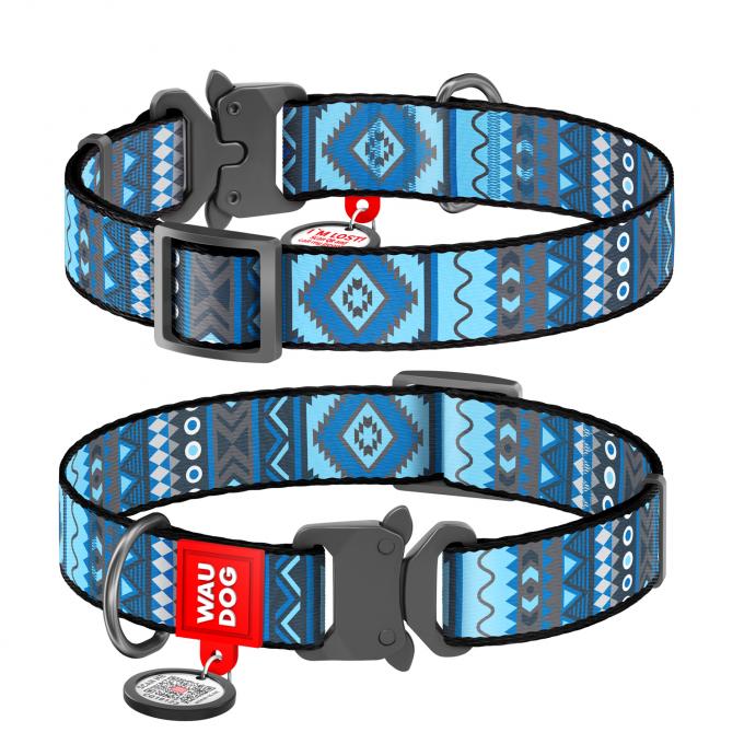 WAUDOG NYLON DOG COLLAR WITH QR PASSPORT