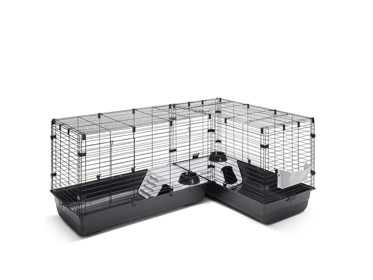 CUBIX CORNER / SPACE SAVING SMALL ANIMAL CAGE BLACK