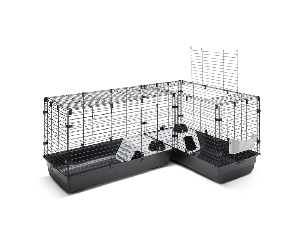 CUBIX CORNER / SPACE SAVING SMALL ANIMAL CAGE BLACK