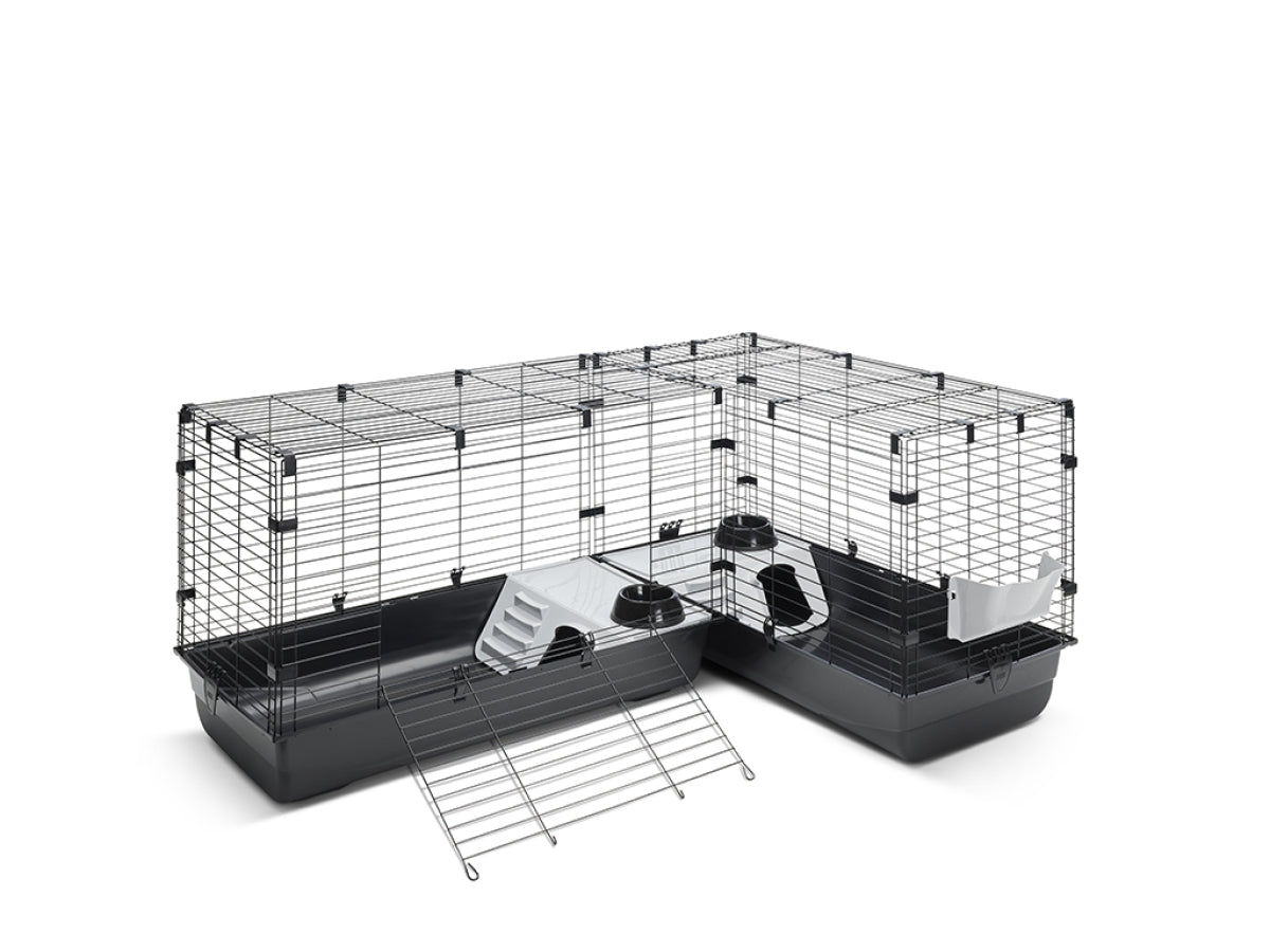 CUBIX CORNER / SPACE SAVING SMALL ANIMAL CAGE BLACK