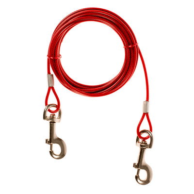 TIE OUT CABLE LIGHTWEIGHT RED 4.5M