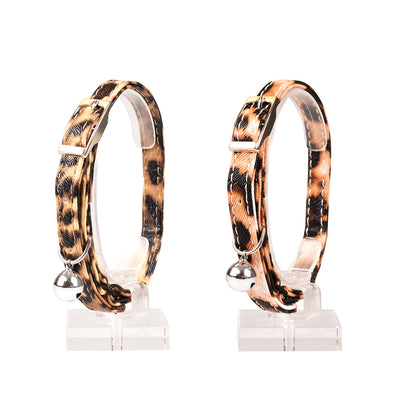 CAT COLLAR LEOPARD PRINT