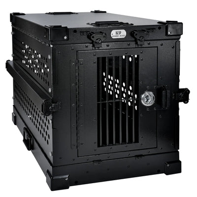 K9 KENNEL BOSS ALUMINIUM DOG CRATE BLACK