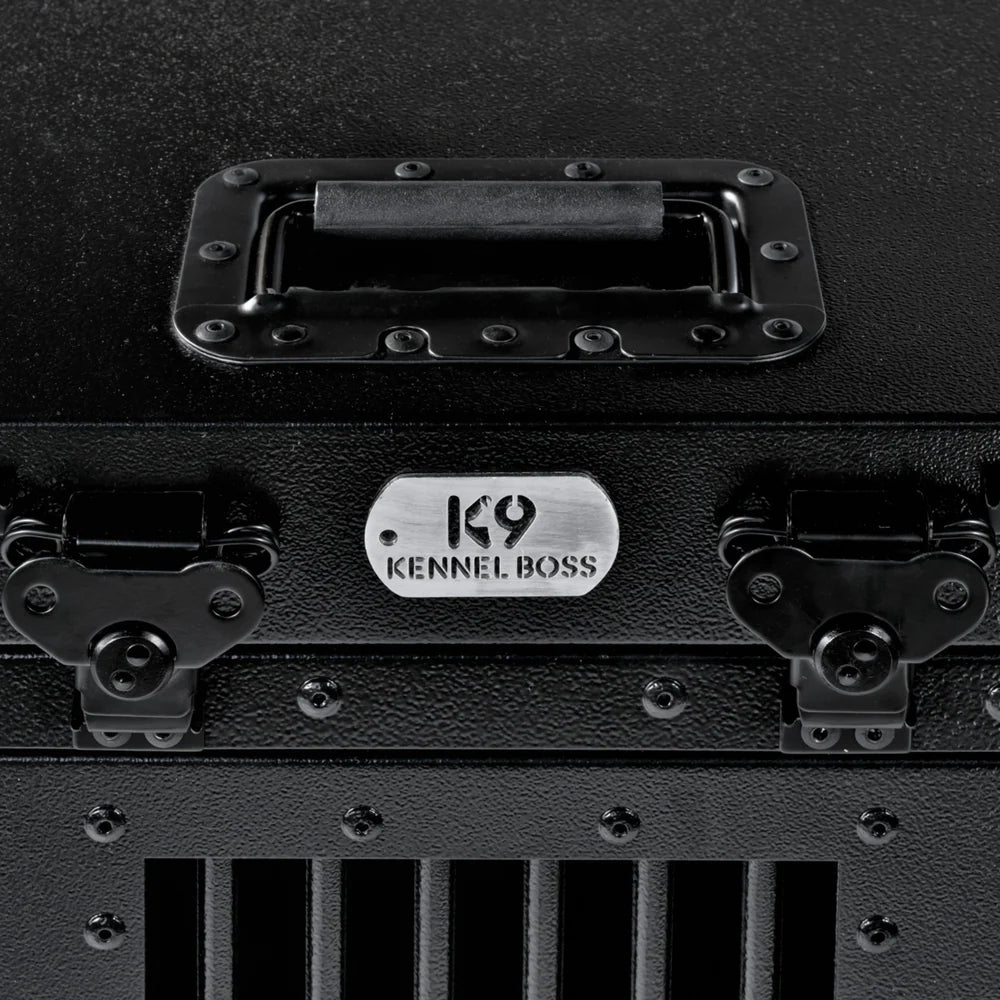 K9 KENNEL BOSS ALUMINIUM DOG CRATE BLACK