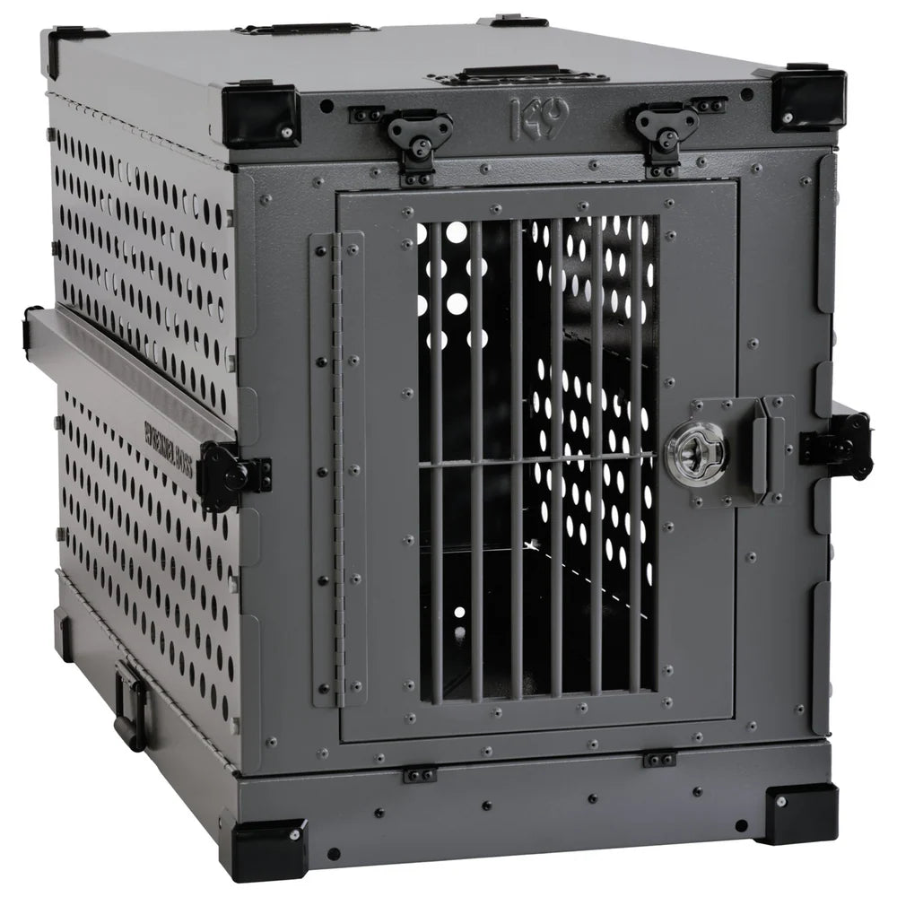 K9 KENNEL BOSS ALUMINIUM DOG CRATE GREY