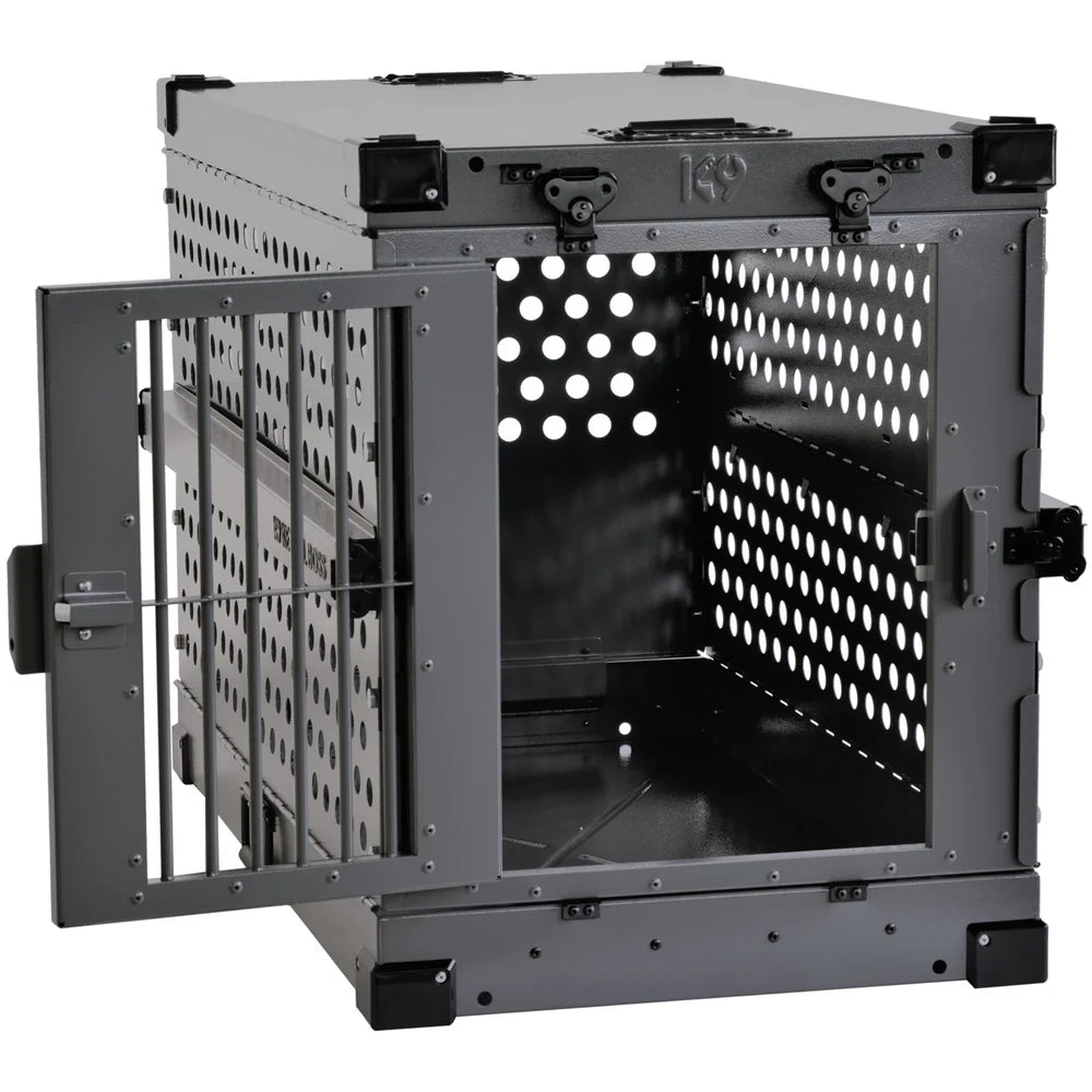 K9 KENNEL BOSS ALUMINIUM DOG CRATE GREY