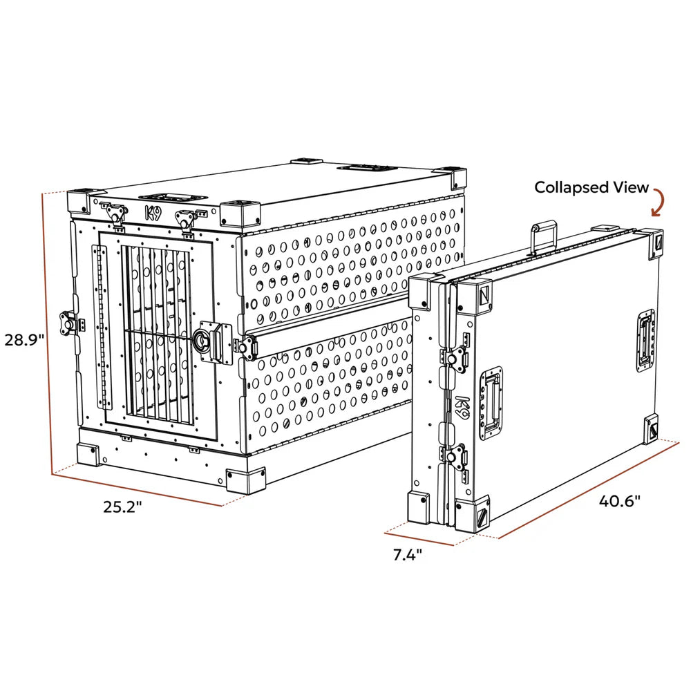 K9 KENNEL BOSS ALUMINIUM DOG CRATE GREY