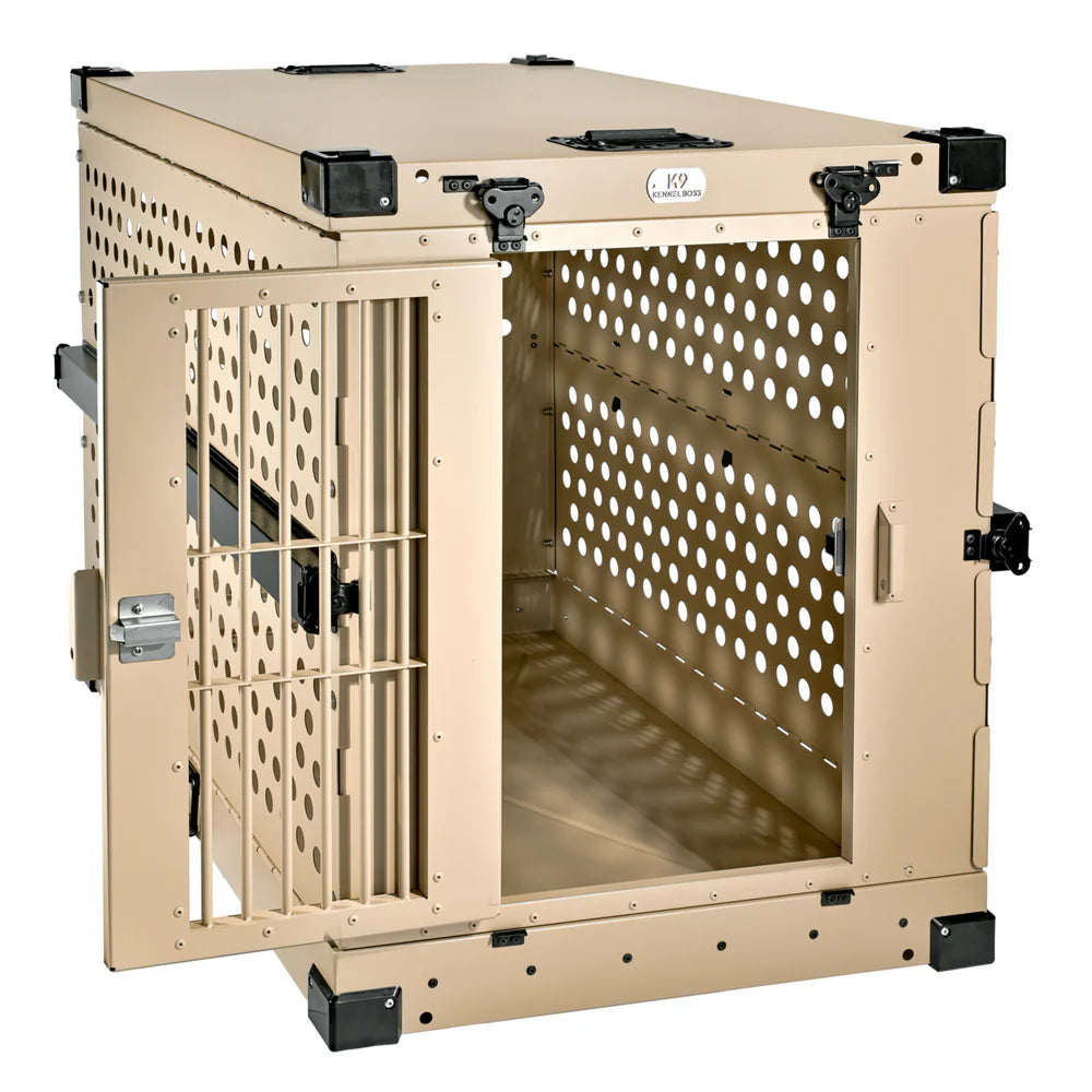 K9 KENNEL BOSS ALUMINIUM DOG CRATE SAND